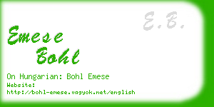 emese bohl business card